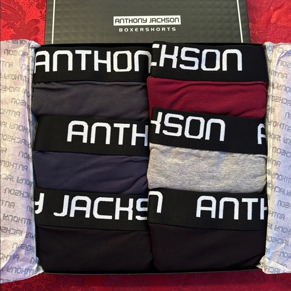 Brand New Anthony Jackson 6-Pack Premium Boxershorts Underwear Breathable Briefs